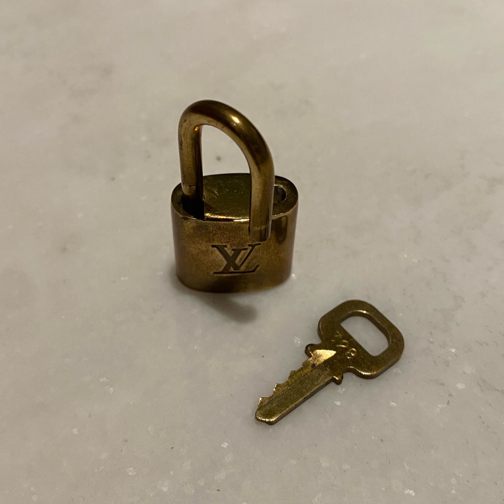 Louis Vuitton Brass Lock & Key Set